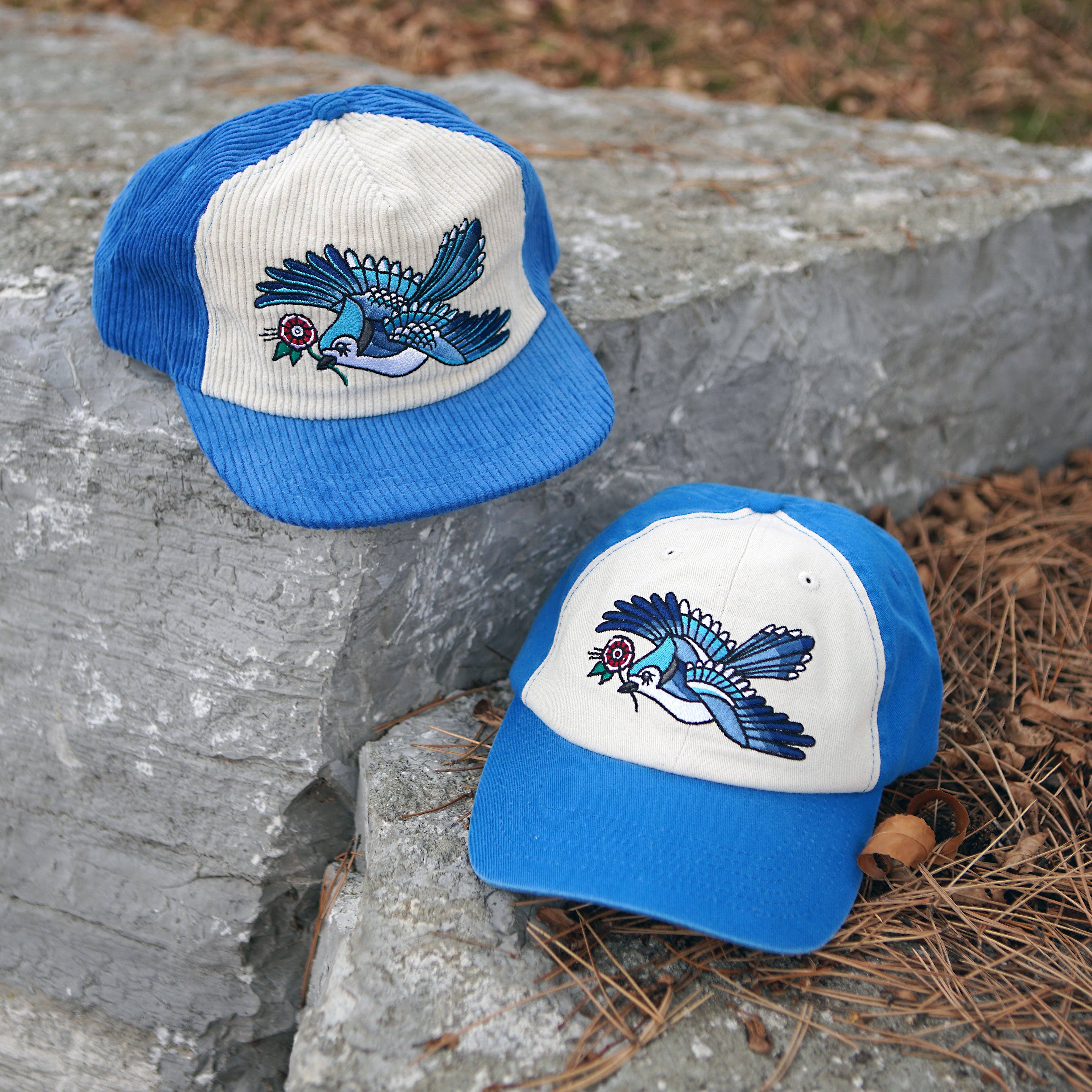 Stuntin Goods - Wholesale Flat Brim Cap - Unisex - Blue Jay Two-Tone Corduroy Hat16