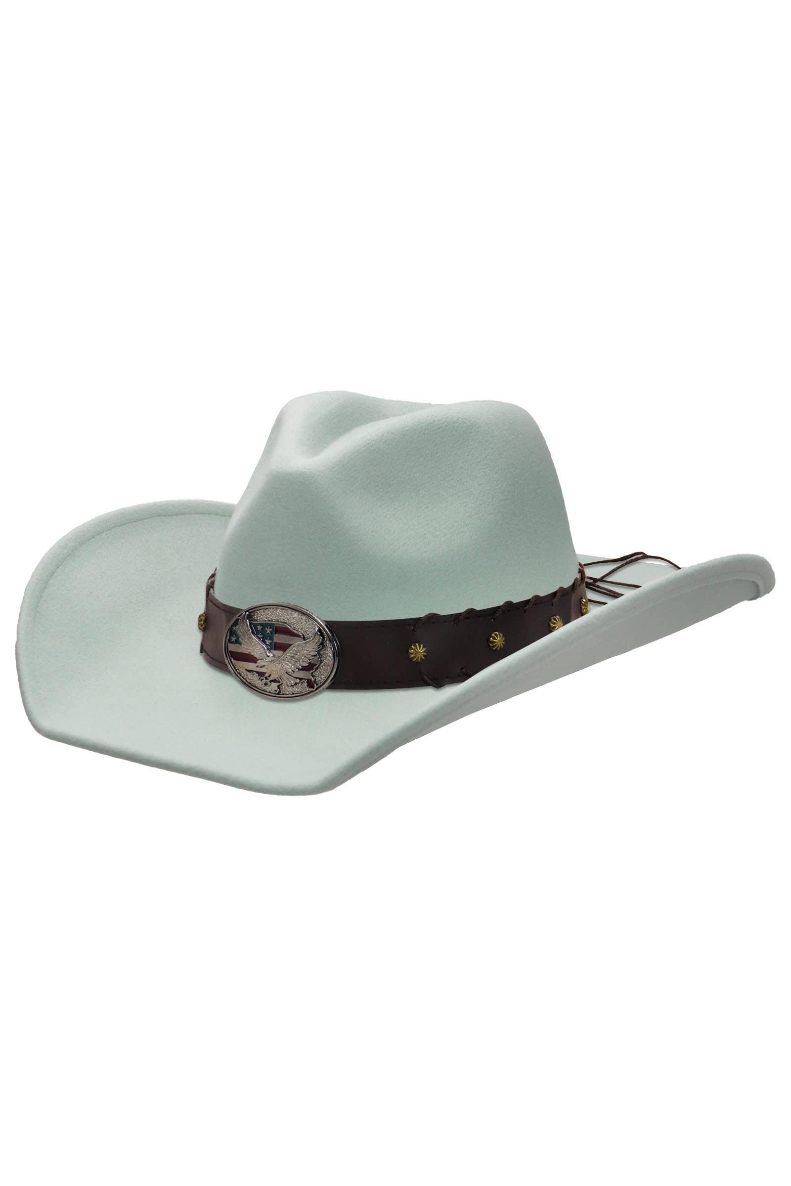 Cap Zone – wholesale Cowboy hat – Unisex – American Eagle Studded Belt Felt Cowboy Hat13