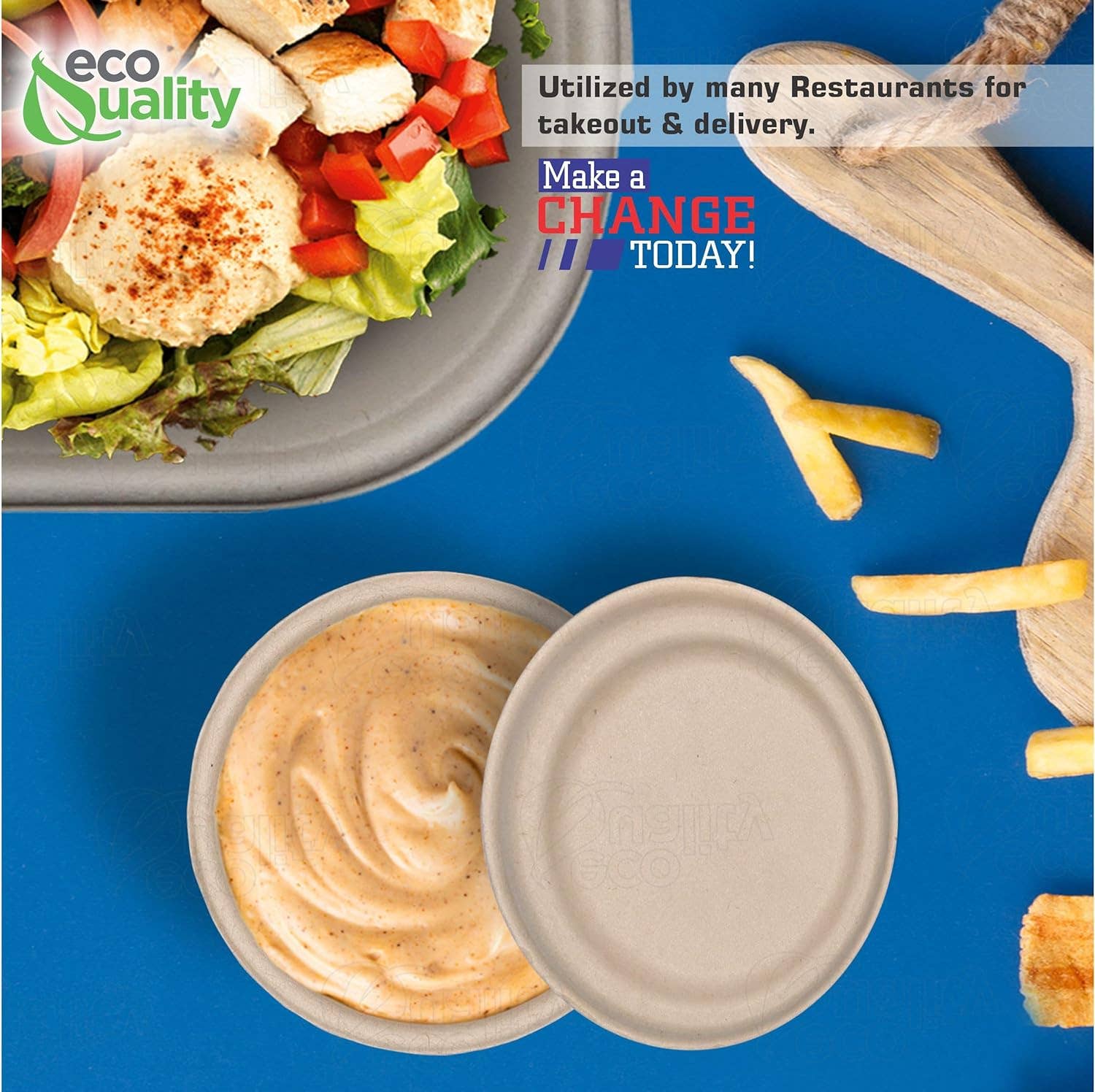 EcoQuality – wholesale Food storage container – EcoQuality 2oz Compostable Souffle Portion Cups with Fiber Lids1