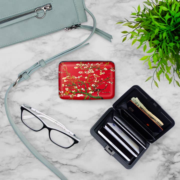 Monarque - Wholesale Wallet - Women's - Van Gogh - Almond Blossom Red Armored Wallet1