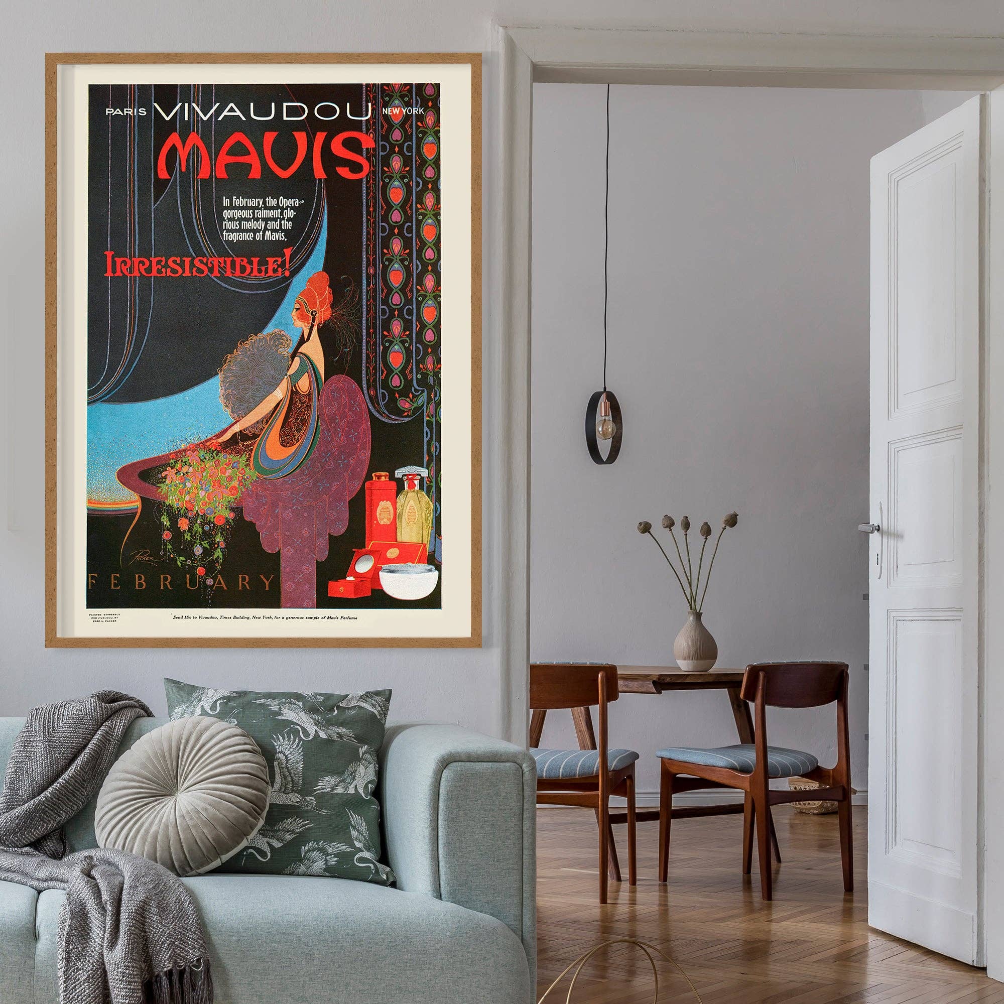 Ink & Drop - Wholesale Poster - Vivaudous’s Mavis, Irresistible 1920 perfume poster2