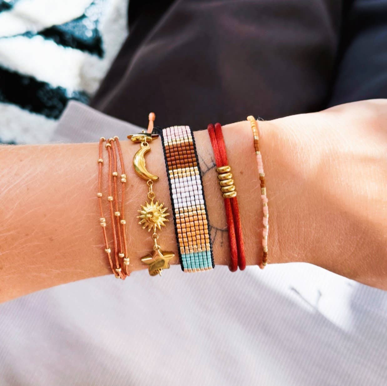 Bazou - Wholesale Charm/Dangle Bracelet - Link bracelet with sun, moon and star2