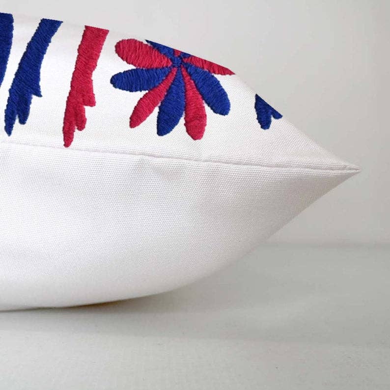 The Tangerine Store - Vendita all'ingrosso Fodera cuscino decorativo - Set di 4 | Fodere Decorative per Cuscini Messicani | Fodere Design Otomi | Tessuto in Cotone e Lino | Ricamate | Con O Senza Inserto1