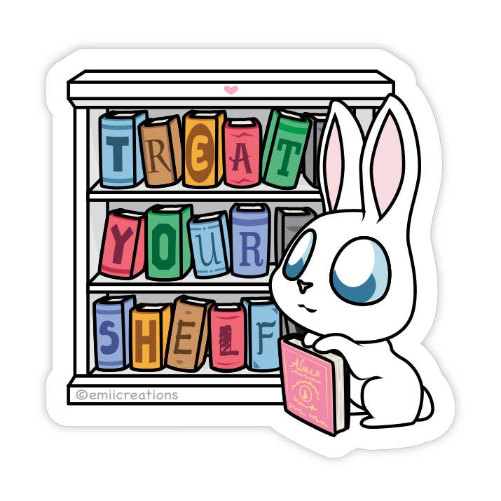 Bunny Behandl din hylde klistermærke for engroshandel hos Emii Creations