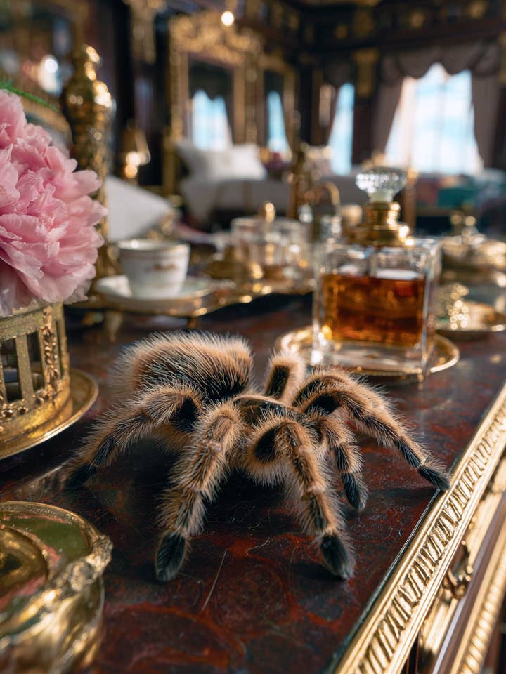 Bedroom Art Prints – Tarantula on the Dresser for wholesale by Mowbi