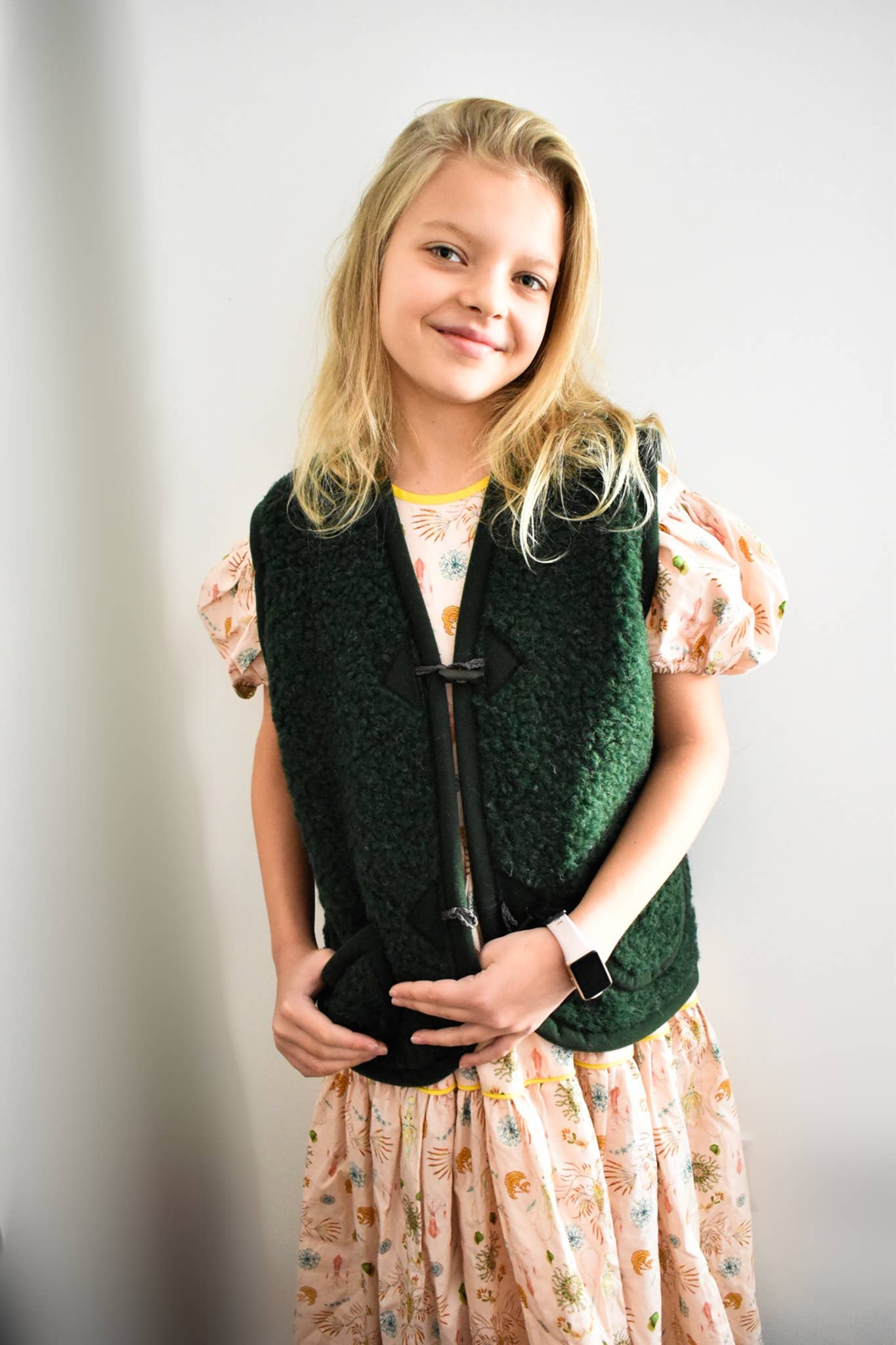 HomieeStudio - Vendita all'ingrosso Gilè imbottito - Bambini - Gilet in lana merino verde per bambini2