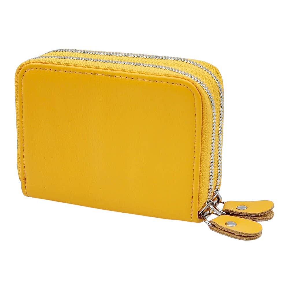 American Leather Goods - Wholesale Wallet - Women's - Leather Credit Card Holder with Zipper, Wallet for Women6