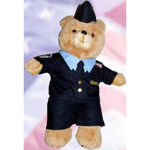 Sprechender 15-Zoll-Bär der US-Luftwaffe, aufnehmbar, für militärische Zwecke für den Großhandel von BEARegards, LLC