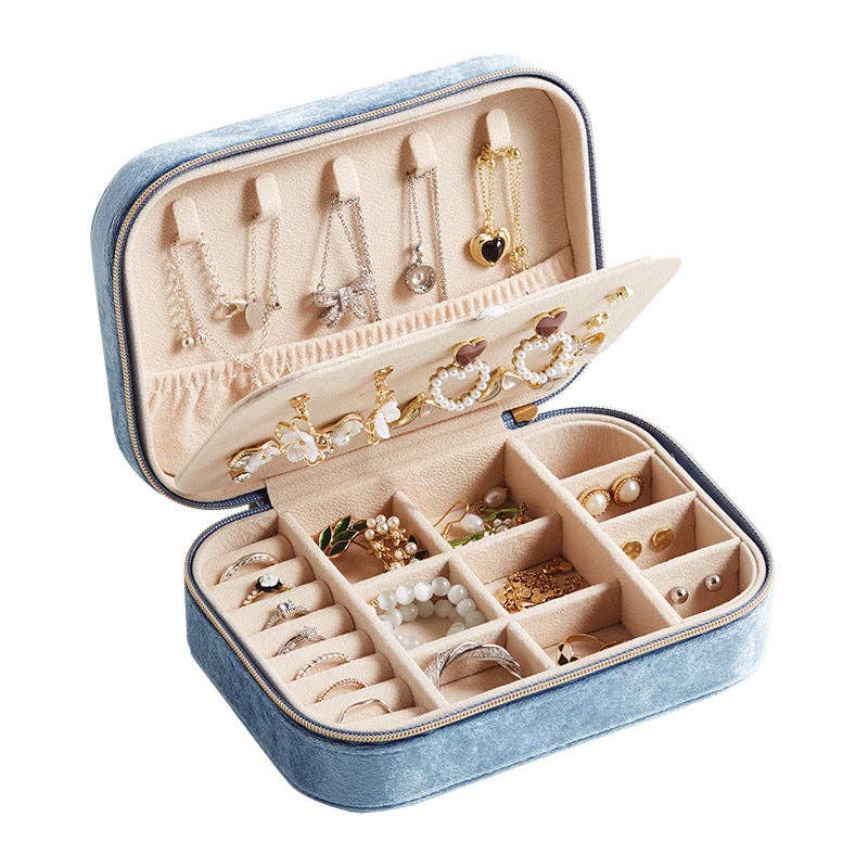 alberalkirk - Wholesale Jewelry Box/Organizer - Two Tier Velvet Jewelry Case Compact Structure  S5P3962