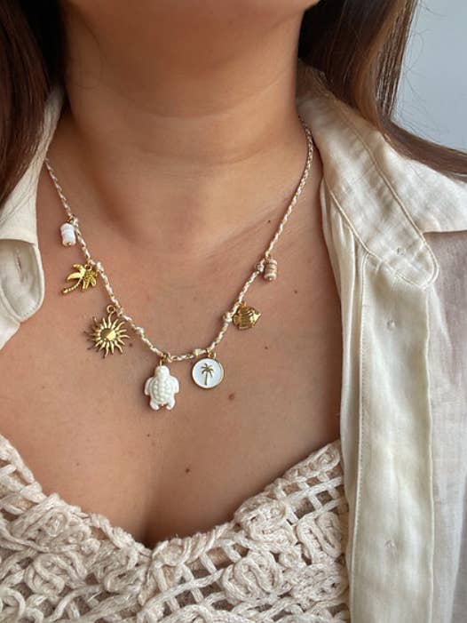 Collar con dijes ajustable para venta al por mayor de Liviana Lisbon