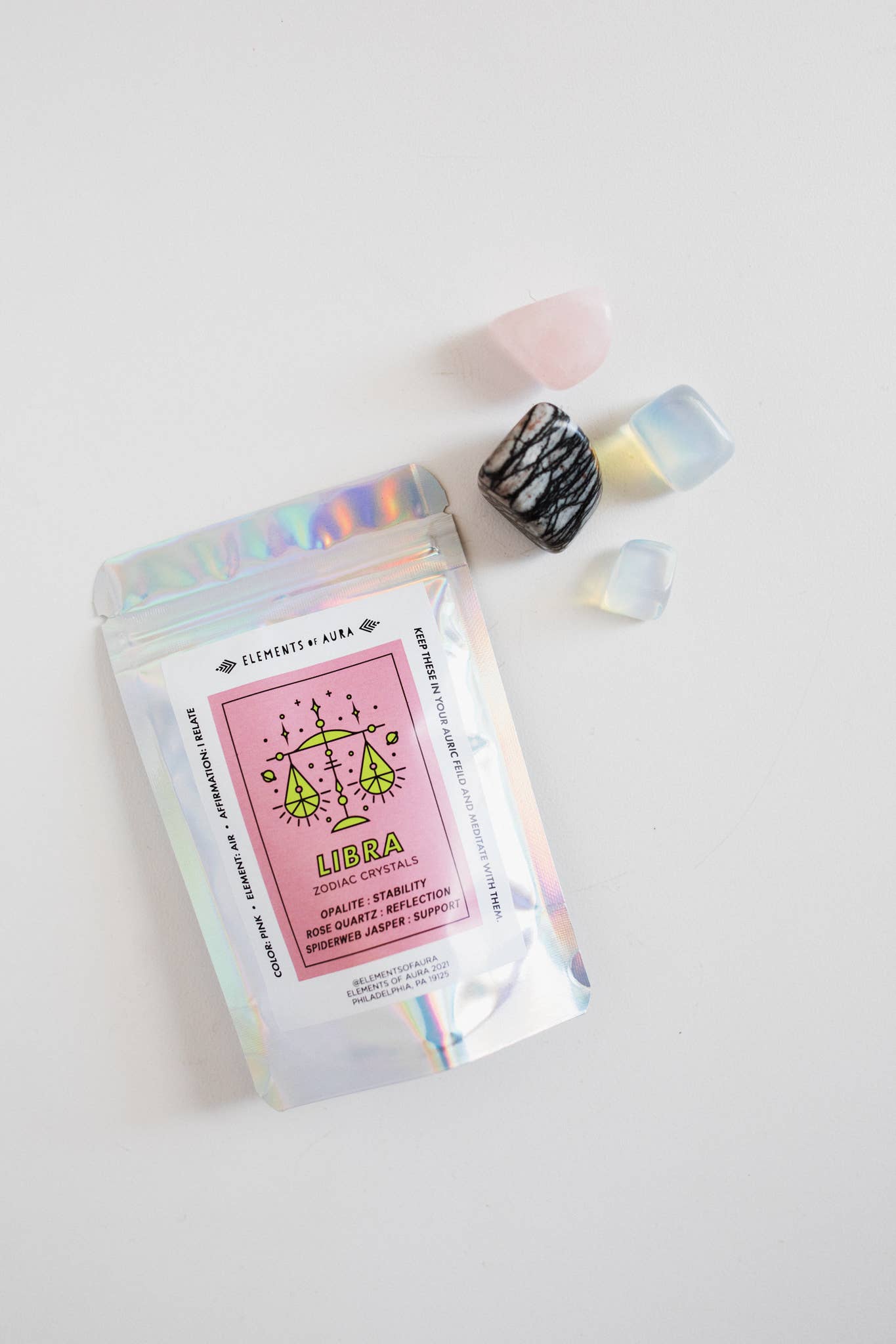 Elements of Aura - Wholesale Spiritual Stone/Crystal - Libra Zodiac Crystal Set2