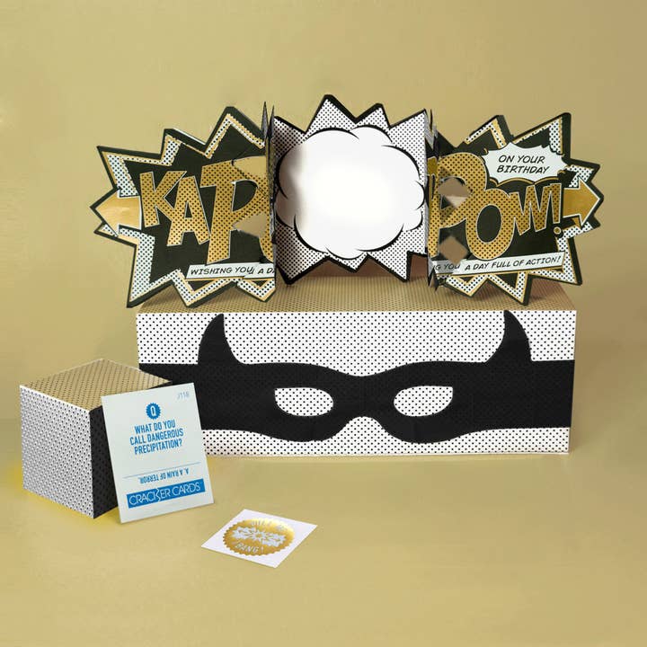 Luxury Edition Gold Kapow Comic Cracker Card for wholesale by My Design Collections