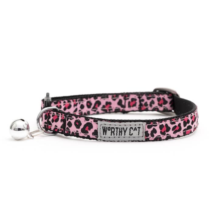 Pink Leopard Cat Collar for wholesale on Faire
