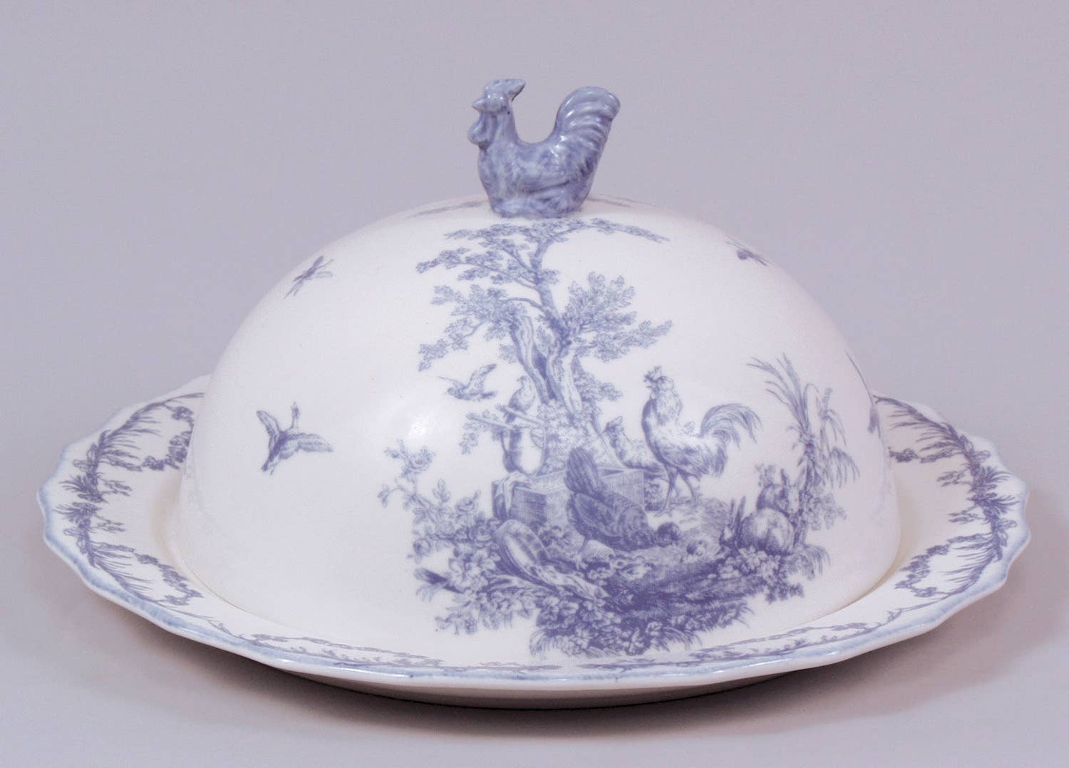 AA Importing - Wholesale Decorative Plate/Dish/Bowl - Porcelain Cake Dish in Red, Black & Blue0