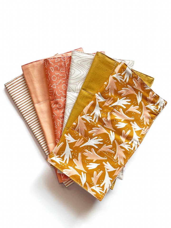 Modern Golden Autumn Reusable Cotton Paper Paperless Towels for wholesale by Peace Out Plastic