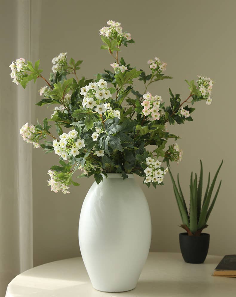 ACNITE(We cover U.S. import duties) - Vente Fleurs artificielles - Bouquet de fleurs boule de neige pour son arrangement floral à la maison vase10
