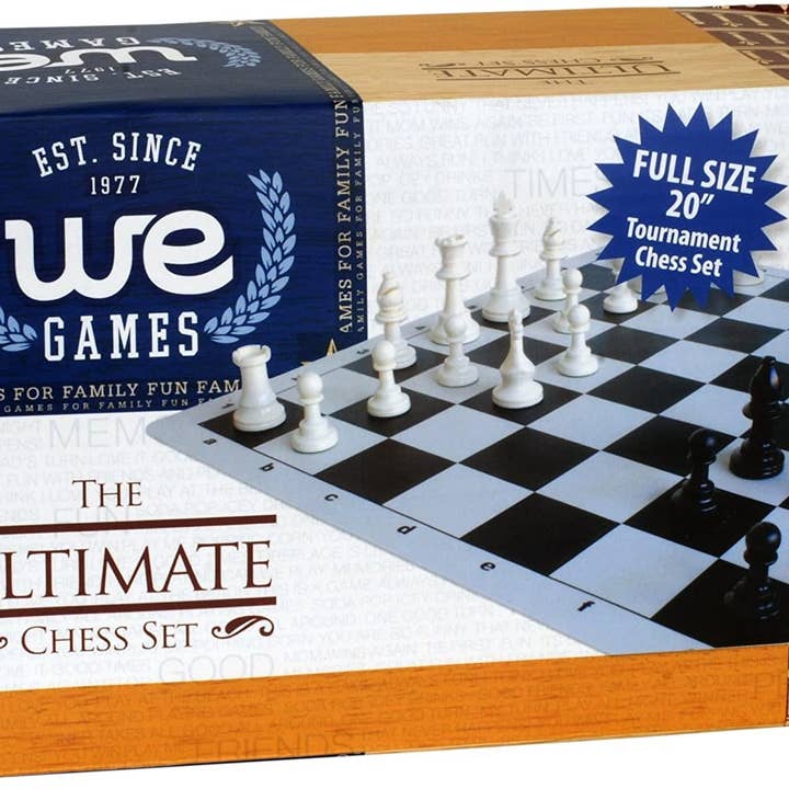 Wood Expressions - Wholesale Board Game - WE Games Ultimate Compact Tournament Chess Set with Silicone Chess Board - Heavy Weighted Pieces17