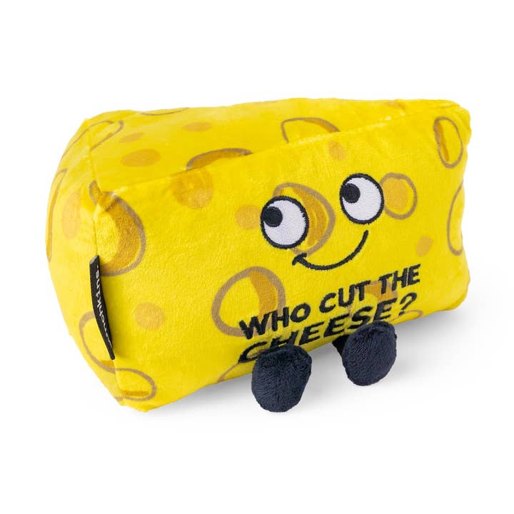 "Who Cut The Cheese?" Plush Cheese for wholesale by William Valentine Collection