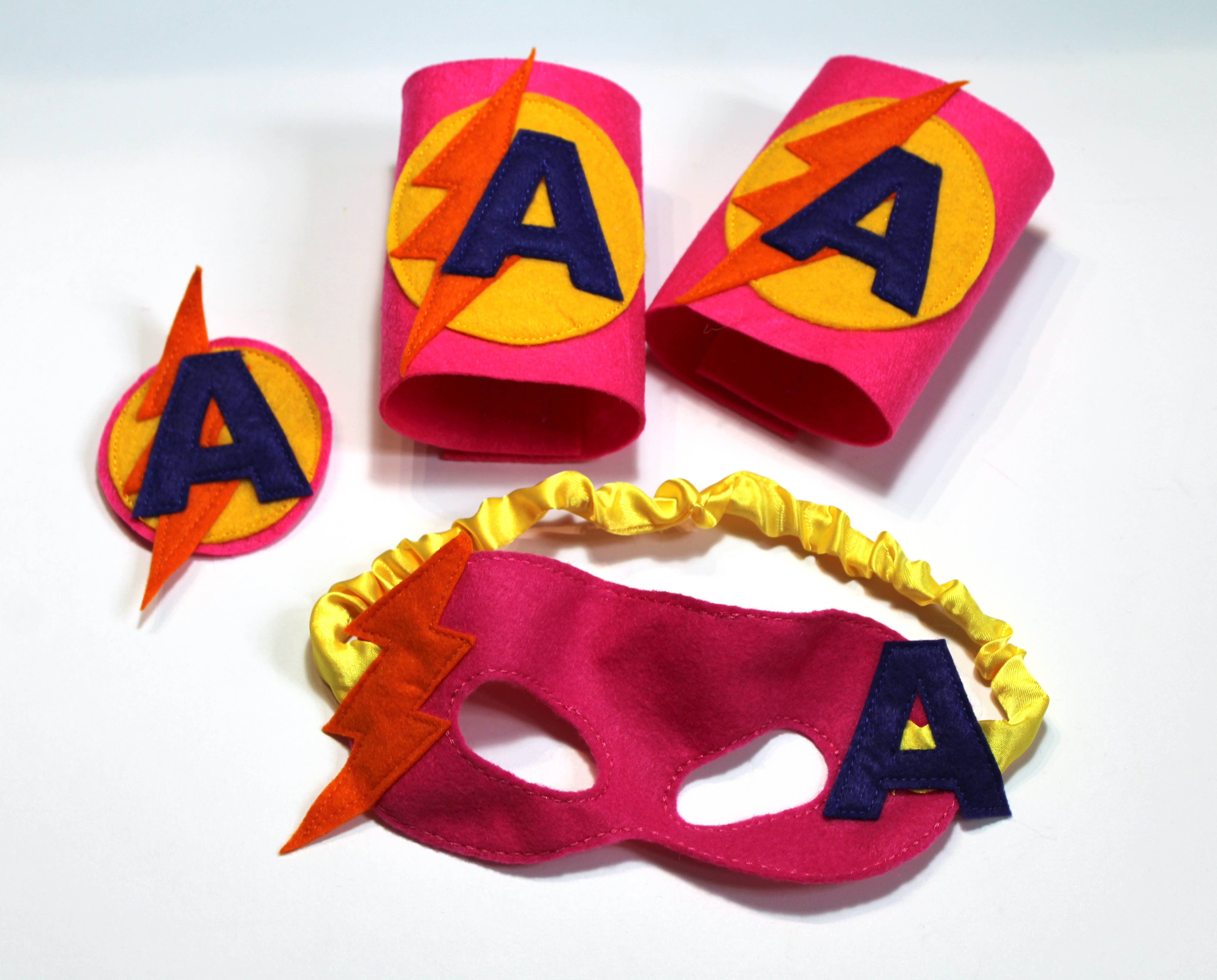 The Flat Of Kat – wholesale Costume – Child – Personalised Children’S Superhero Eye Masks With Alphabet6