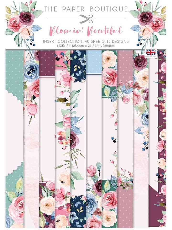 The Paper Boutique Bloomin' Beautiful Insert Collection for wholesale by Ecstasy Crafts Distributing