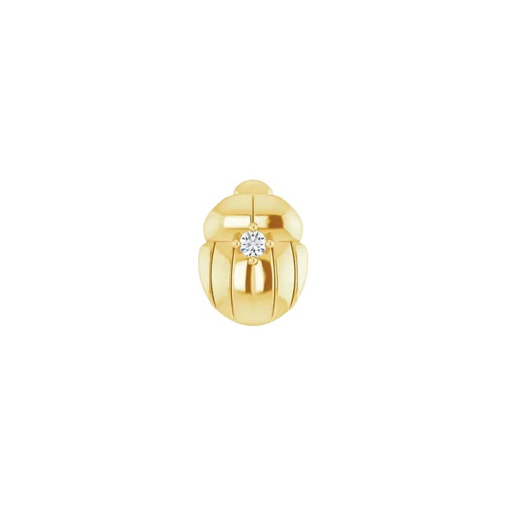 Kever met Edelsteen – 14K/18K Gouden Draadloze Eindstuk voor wholesale door Piercing-zone