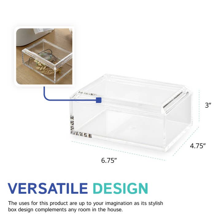 Huang Acrylic - Wholesale Jewelry Box/Organizer - 4X6 Rectangular Jewelry Box