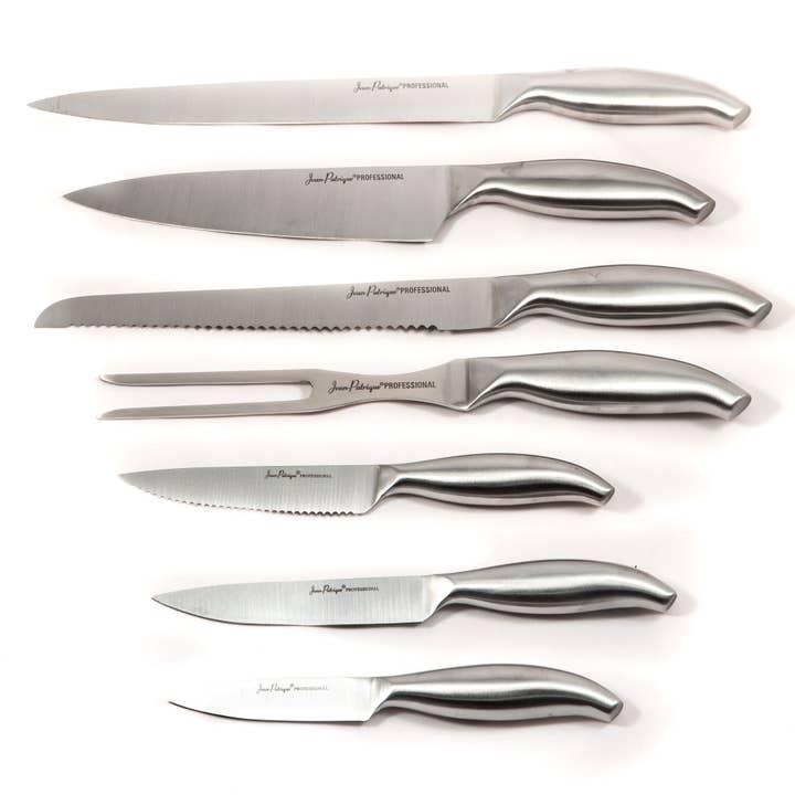 Jean Patrique Cookware - Wholesale Knife Set - Professional Kitchen Knife Set & Wooden Knife Block - Set of 7