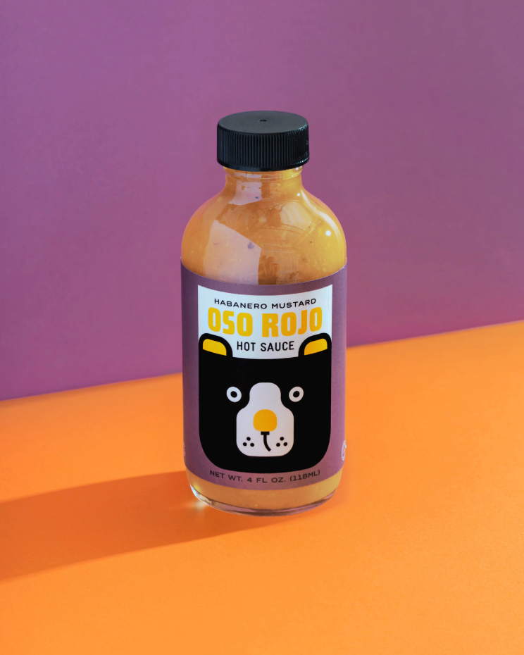 Oso Rojo Hot Sauce - Wholesale Hot Sauce - Habanero Mustard - Oso Rojo Hot Sauce 4oz1