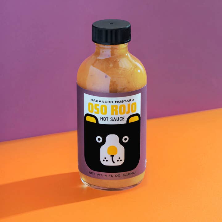 Oso Rojo Hot Sauce - Wholesale Hot Sauce - Habanero Mustard - Oso Rojo Hot Sauce 4oz1