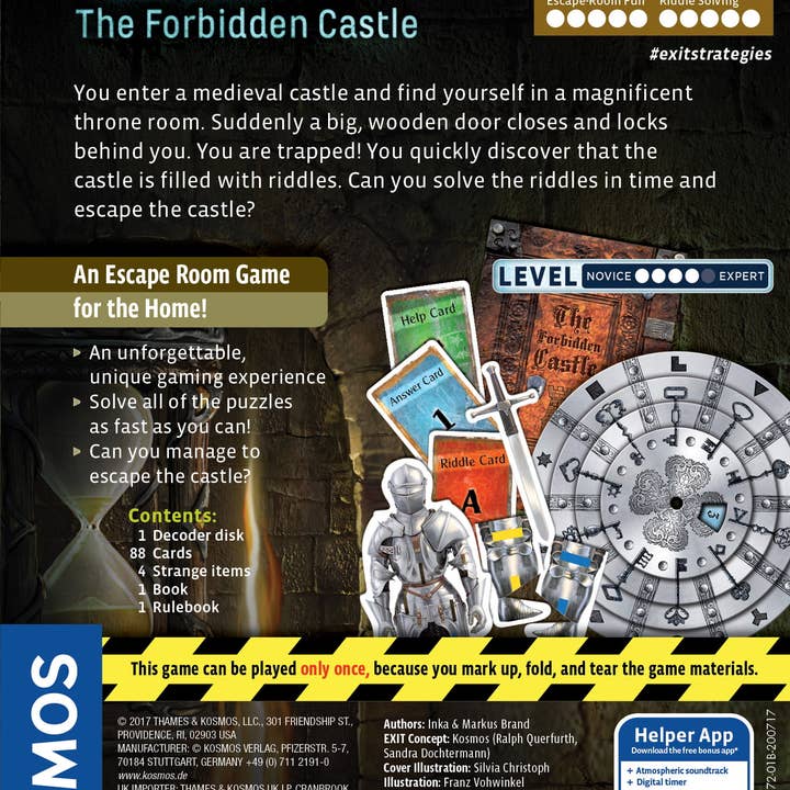 Thames & Kosmos UK LP - Wholesale Board Game - EXIT: The Forbidden Castle - Escape Room Board Game