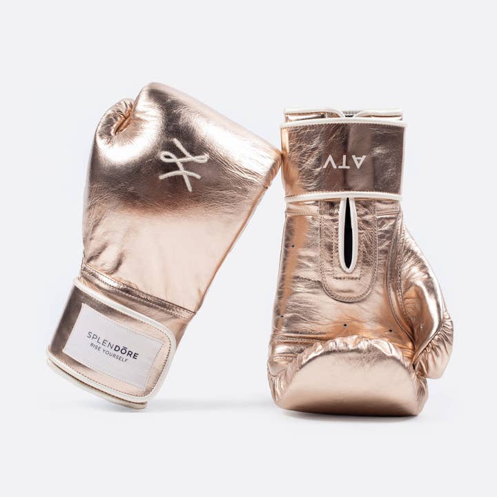 GANTS DE BOXE EN CUIR ROSEGOLD pour la vente par SPLENDORE
