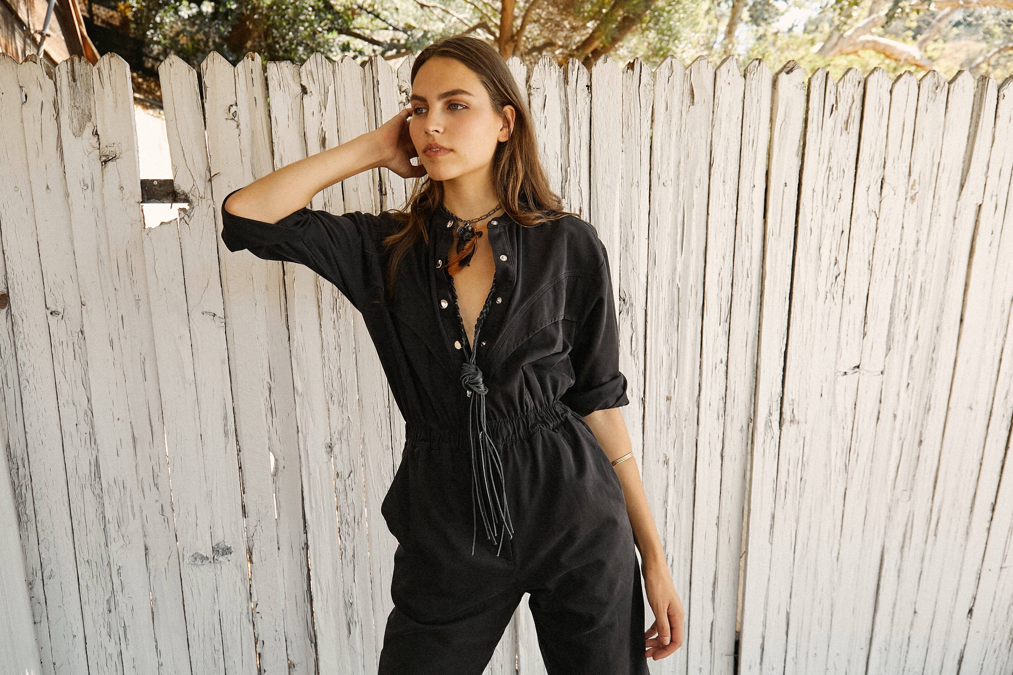 Sort Montana Sort Bomuld Jumpsuit for engroshandel på Faire1