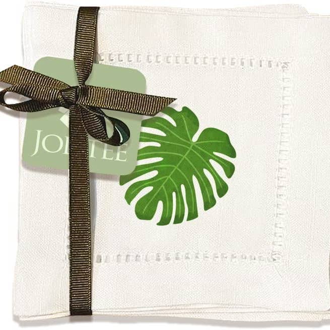 Tovaglioli Monstera Hemstitch per la vendita all'ingrosso da parte di Jolitee