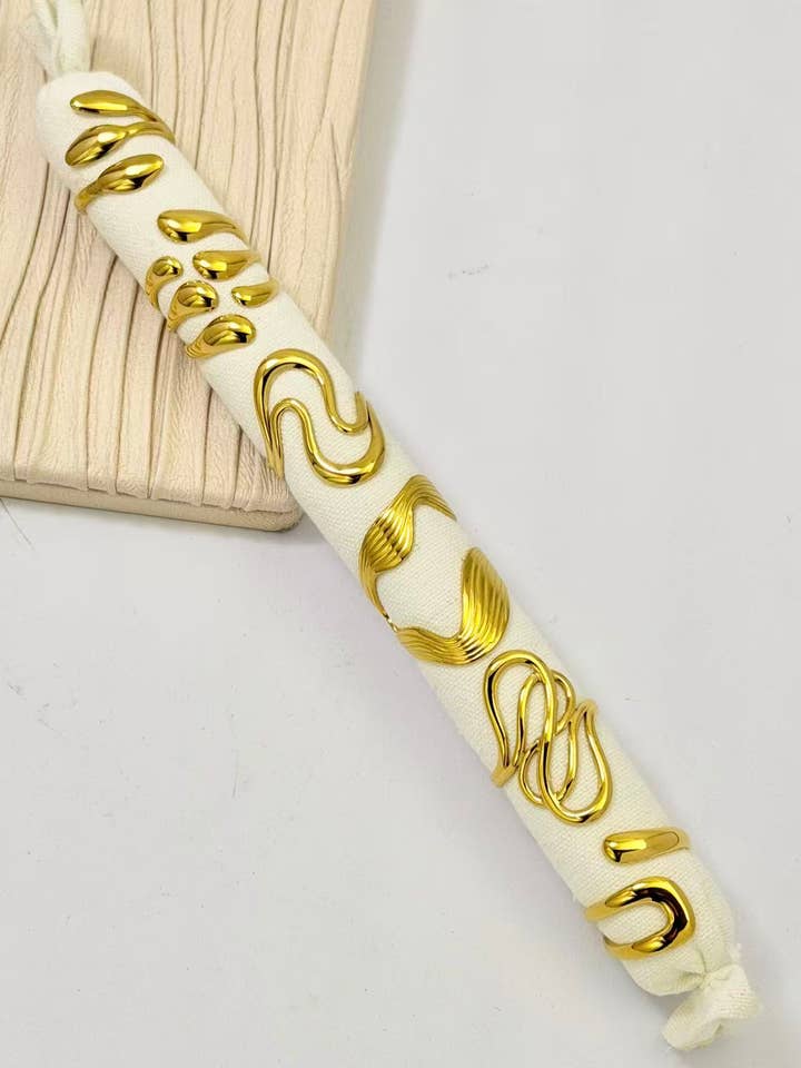 Conjunto de 6 anéis modernos e elegantes em aço inoxidável ajustável por atacado de COSMOS