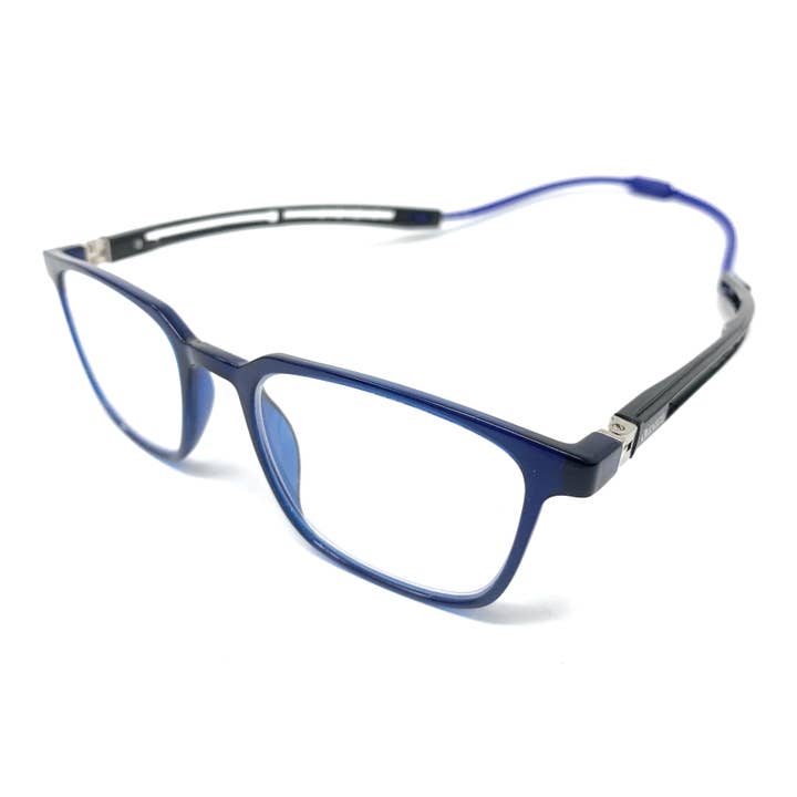 EXTENSIBLE TR90 BLUE leesbril die aan de kubus hangt voor wholesale door Gafas Venice Eyewear