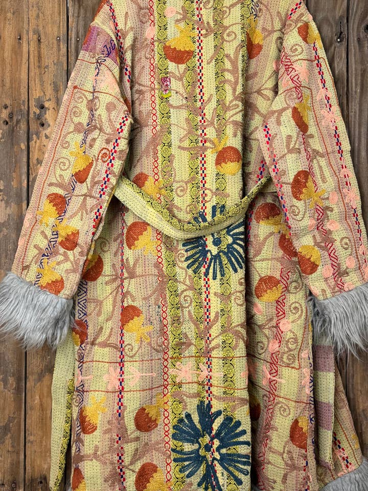 Wylder Trading Company - Wholesale Fur/Faux Fur Coat - Women's - Canyon Bloom Coat 015 (Long-Length) | Penny Lane Style Boho1