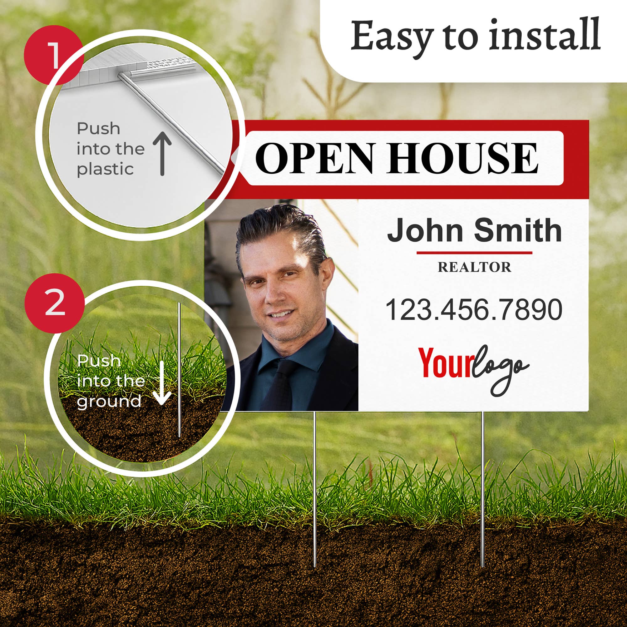 Famgraving – wholesale Sign – Custom Open House Yard Signs for Real Estate with Stakes5