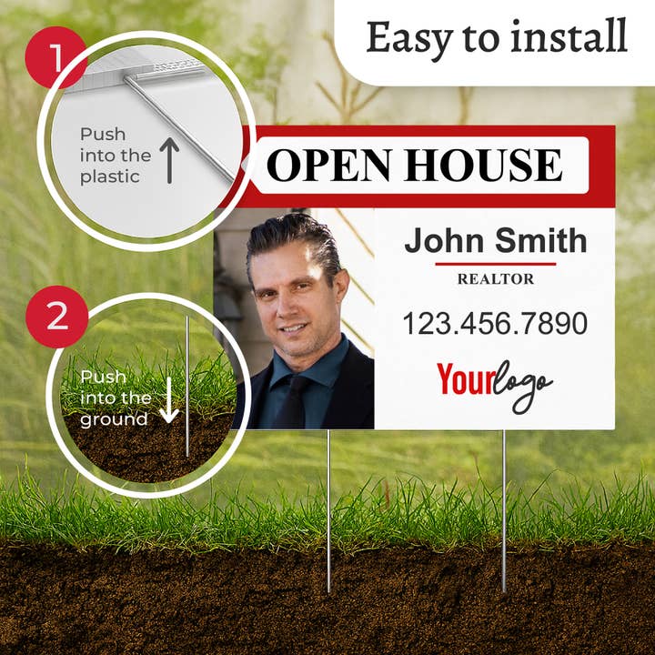 Famgraving – wholesale Sign – Custom Open House Yard Signs for Real Estate with Stakes5