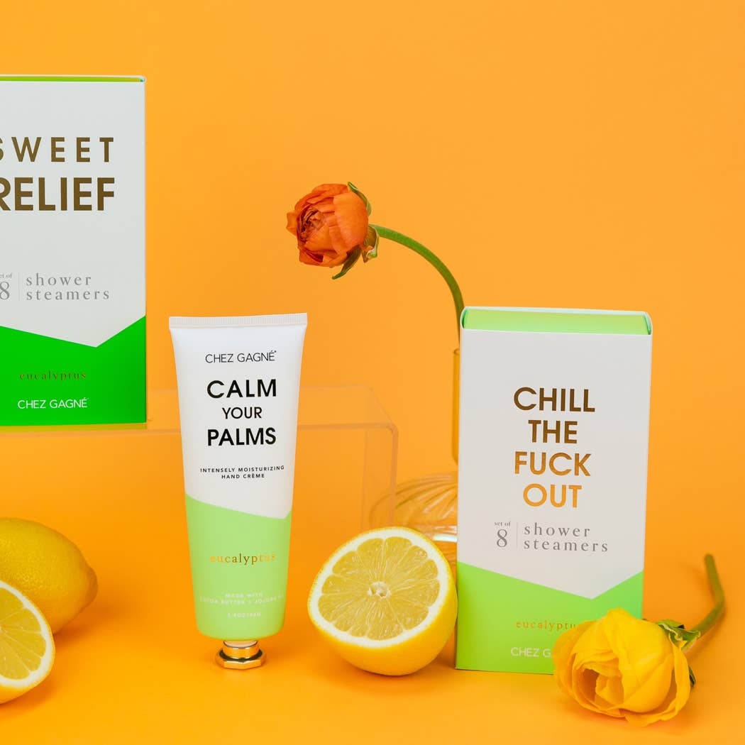 Chez Gagné – Engroshandel Brusefordamper/bombe – Chill The Fuck Up – Aromaterapi brusebombe med eukalyptus – Sæt med 812