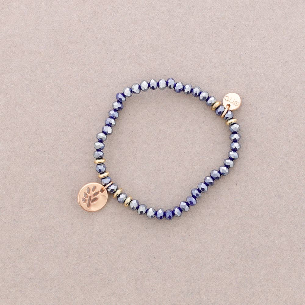 Sonata – wholesale Beaded bracelet – 4Mm Faceted Crystal Elastic Bracelet1