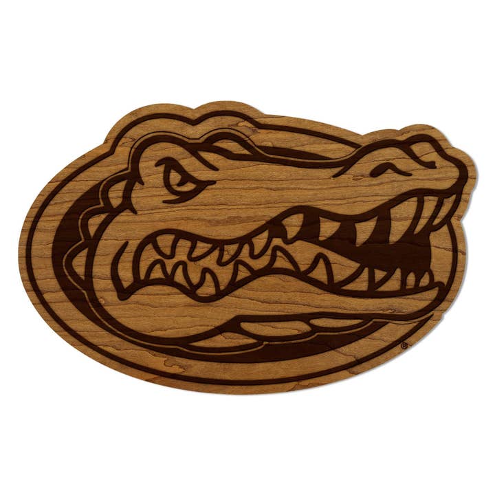 University of Florida Gators Cutout Wall Hanging - Crafted from Cherry and Maple Wood - Florida Gators for wholesale by LazerEdge