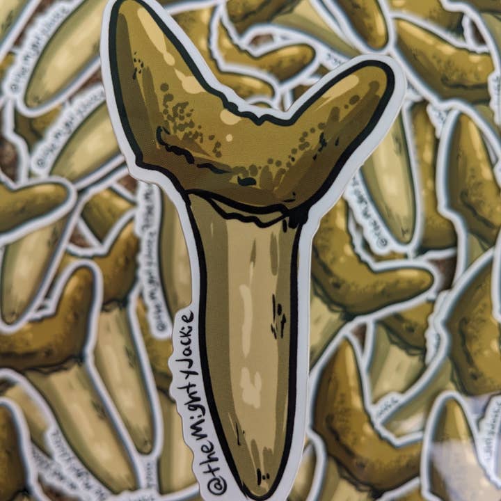The Mighty Jackie - Wholesale Sticker - Sand Shark Tooth Sticker