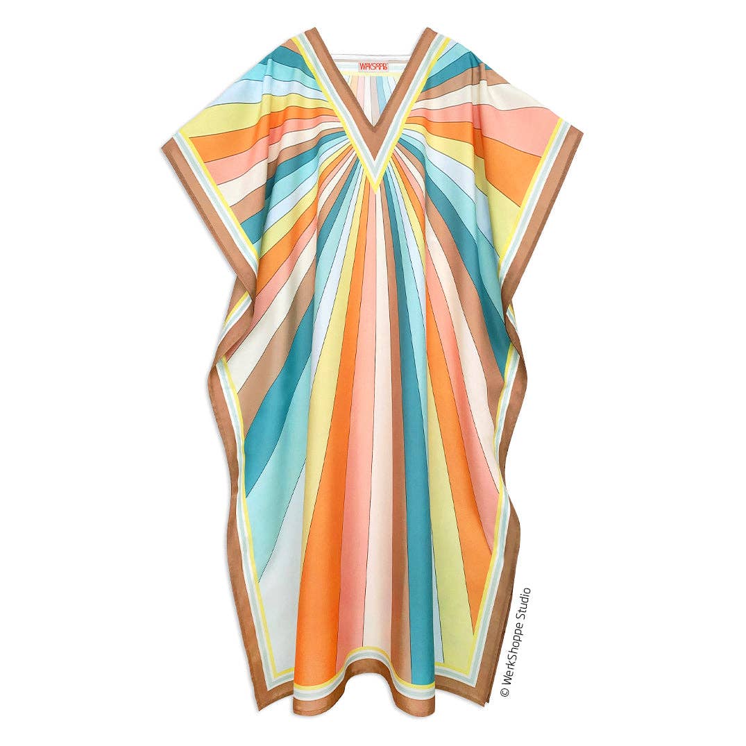 WerkShoppe - Wholesale Kaftan - Women's - Sun Stripes Caftan Beach and Pool Coverup0