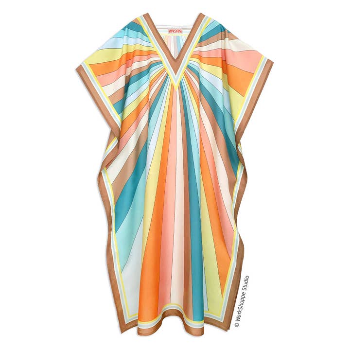 WerkShoppe - Wholesale Kaftan - Women's - Sun Stripes Caftan Beach and Pool Coverup