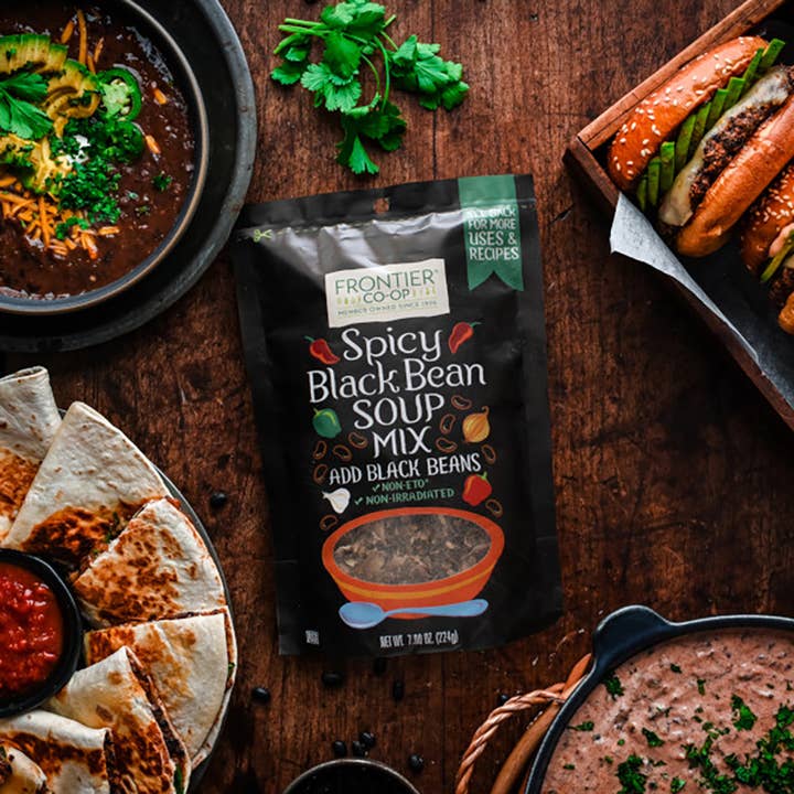 Frontier Co-op - Wholesale Soup - Spicy Black Bean Soup Mix (Just Add Black Beans) Non-ETO2