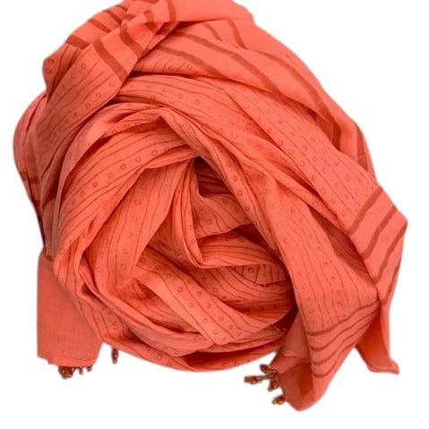 Lightweight Cotton Voile Scarf – Burnt Orange
for wholesale by Asia West
