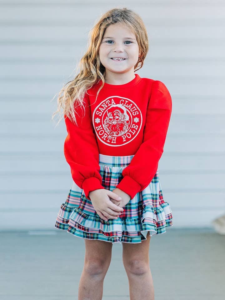Ruffle Skirt - Holiday Plaid for wholesale by Sugar Bee Clothing