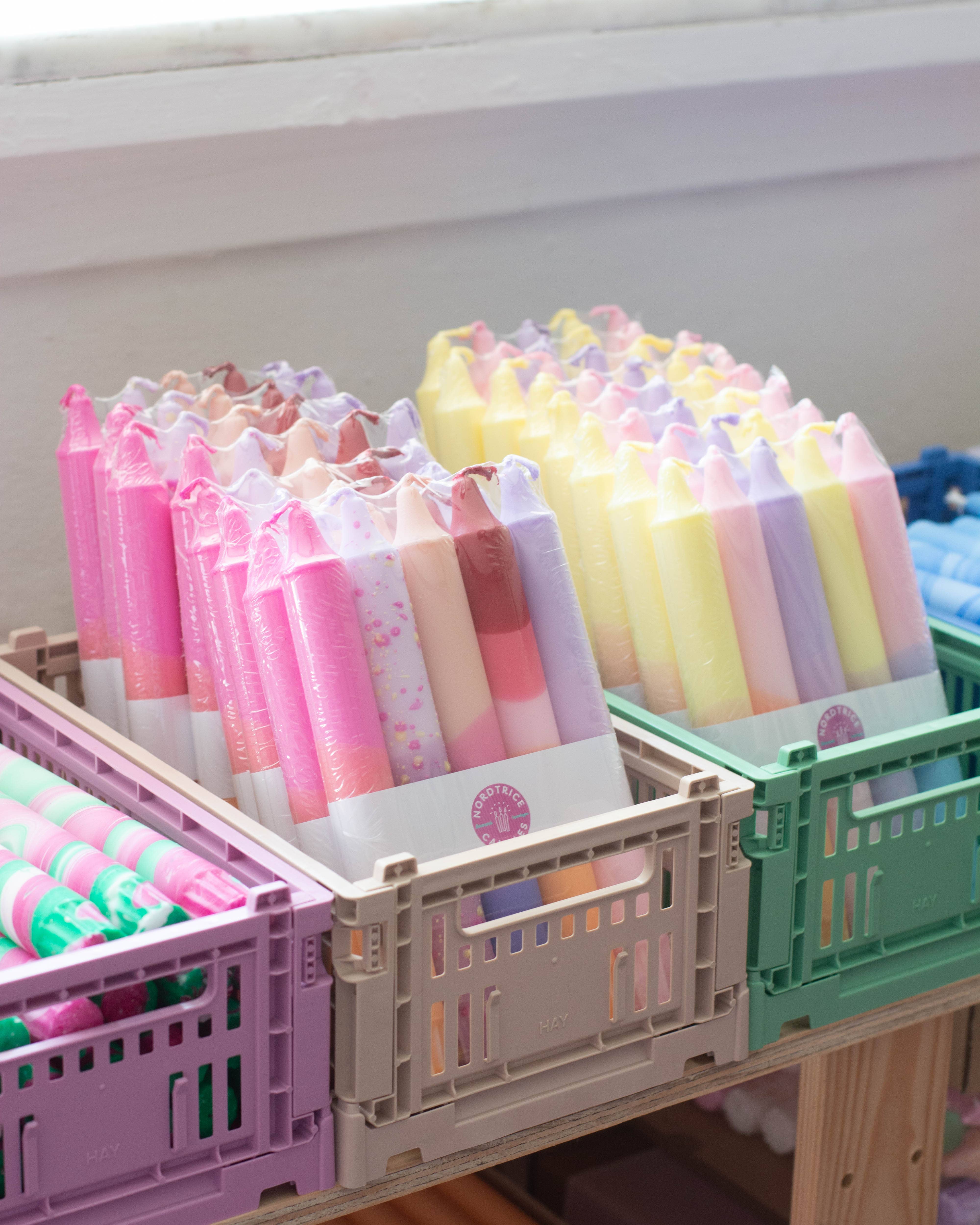 Nordtrice - Wholesale Tapered Candle/Candlestick - Taper candles- 5 pack/ pastel party sunset mix7