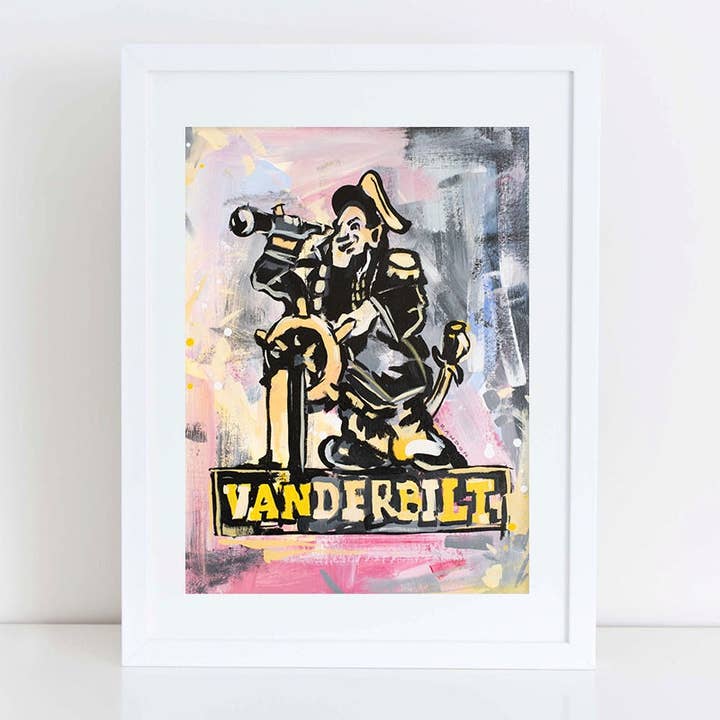 Brandon Art Co - Wholesale Art Print - Vanderbilt Commodores "Vintage Mr. Commodore" | Archival-Quality Art Print