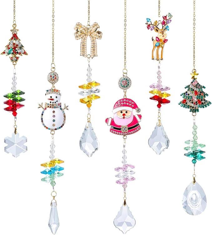 Gg's Gifts & Boutique – wholesale Suncatcher – Christmas Crystal Suncatcher Set – 6 pc2